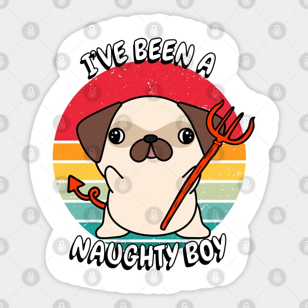 ive been a naughty boy - pug Sticker by Pet Station